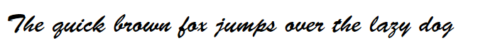 Script font example - Brush script