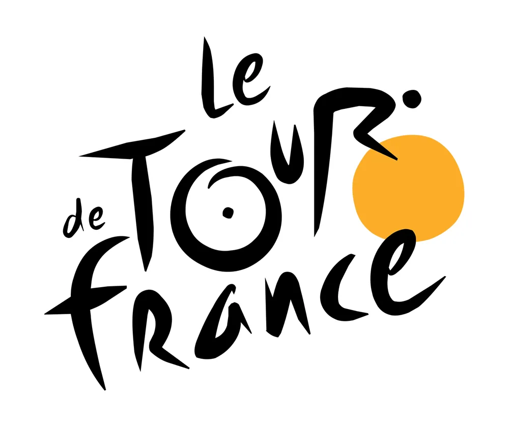 Tour de France logo - A prominent case study of the use of negative space in logo design.