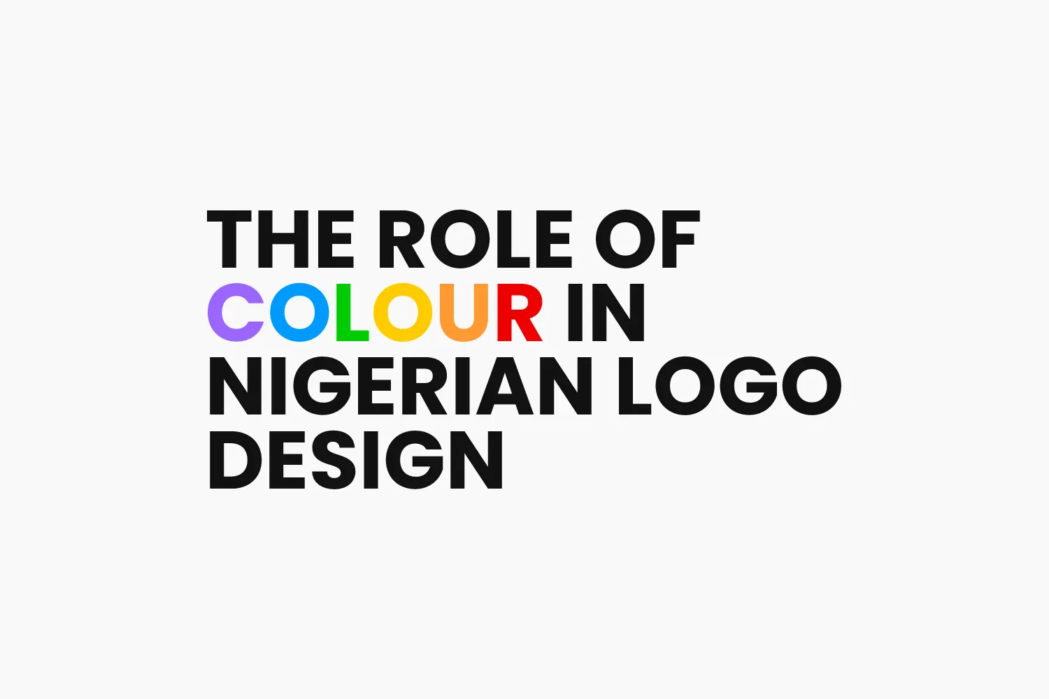 The role of colour in Nigerian logo design