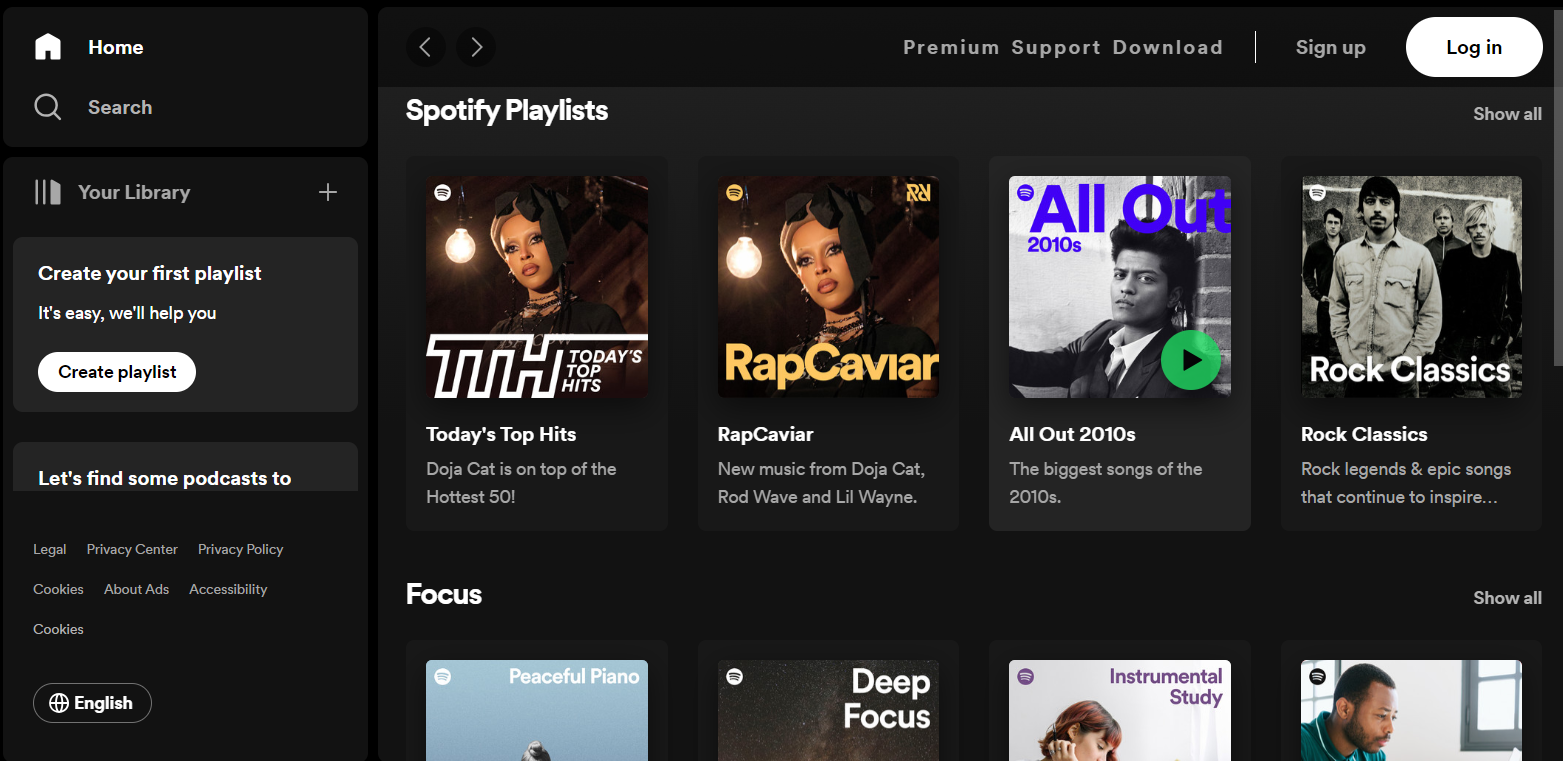 Spotify uses website personalization  to improve user experience.