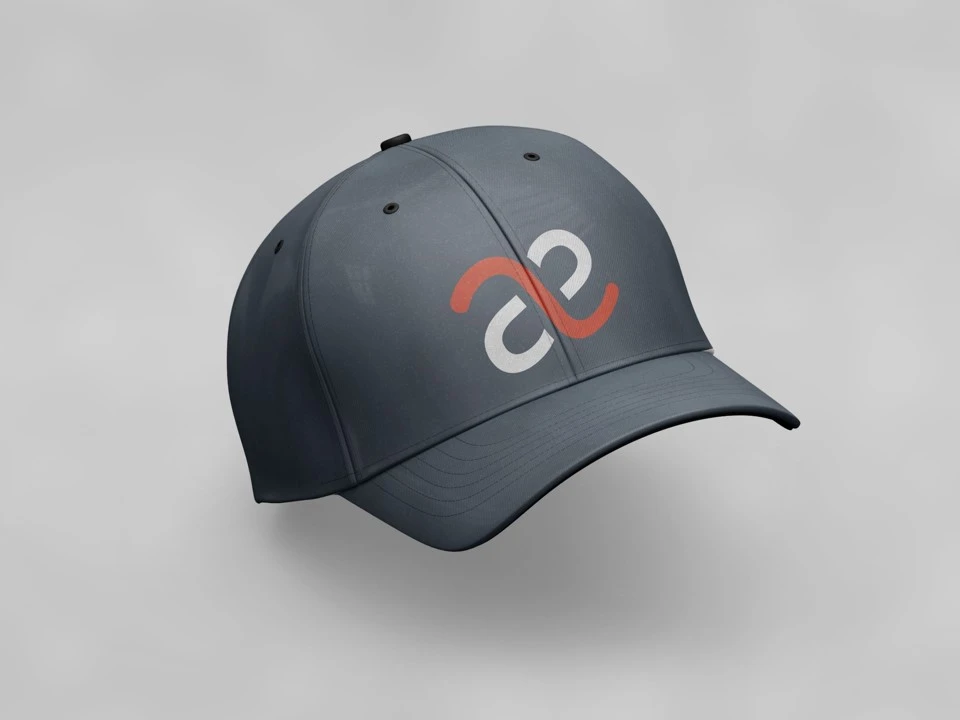 Logo design face cap mockup