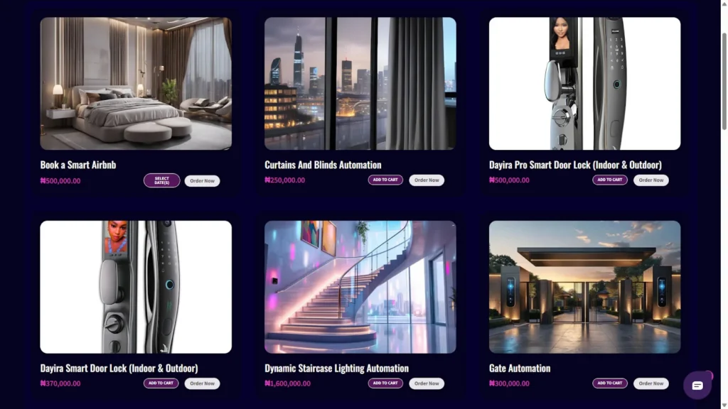 Patobe Smarthomes's shop page designed by Wale Marketer