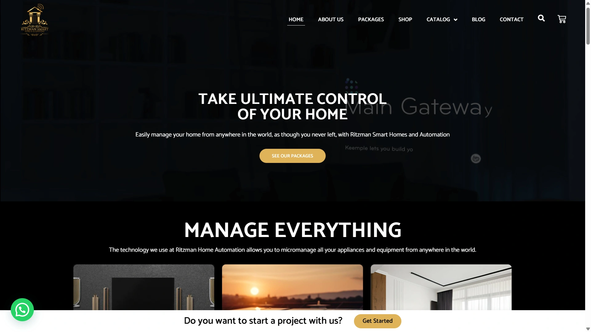 Wale Marketer designed the website for Ritzman Smart Homes